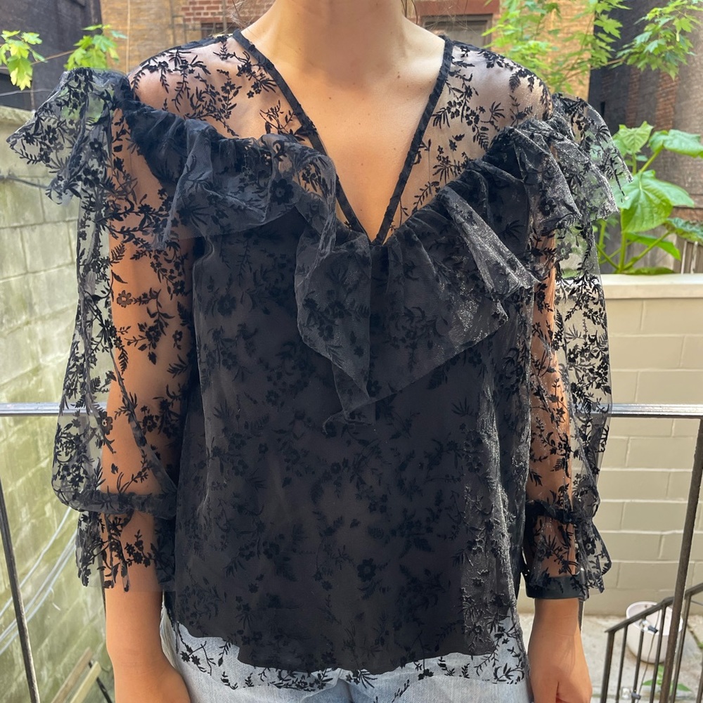 Zara blouse w 3/4 sleeves